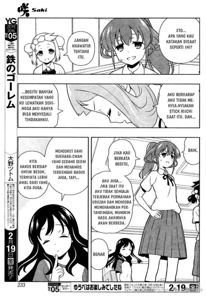 Saki chapter 154 halaman 7