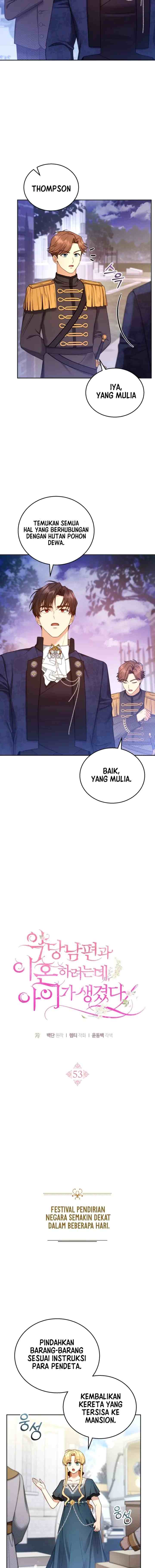I Am Trying To Divorce My Villain Husband, But We Have A Child chapter 53 halaman 9